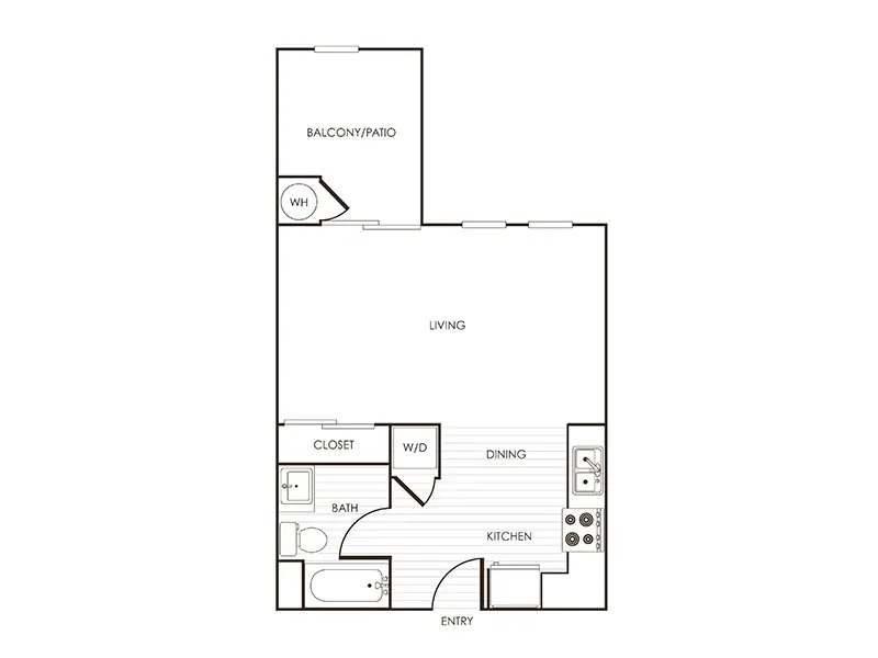 Studio A floorplan at Paseos at Montclair North