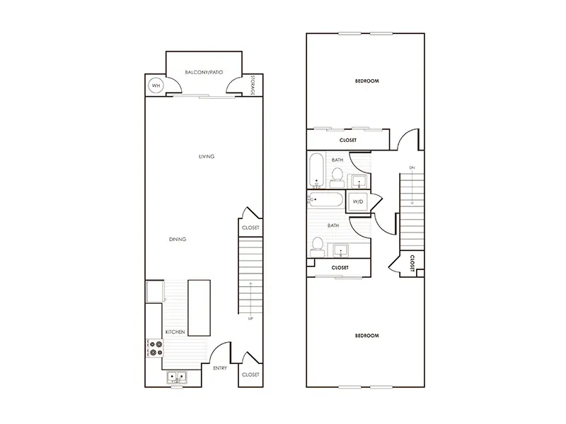 2x2 G floorplan at Paseos at Montclair North