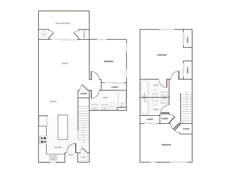 3x3 floorplan at Paseos at Montclair North