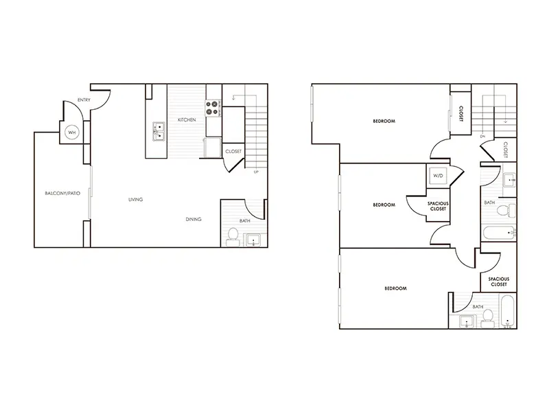 3x2 B floorplan at Paseos at Montclair North