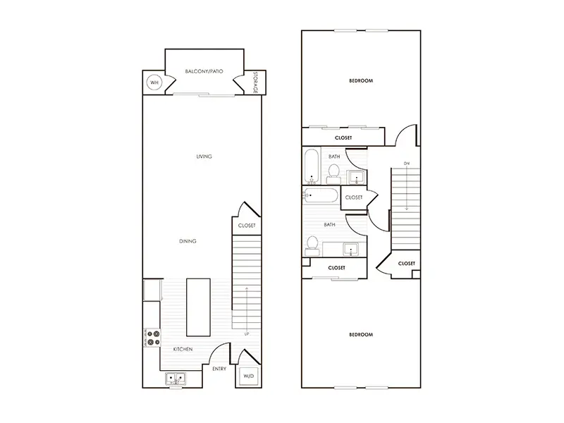 2x2 F floorplan at Paseos at Montclair North