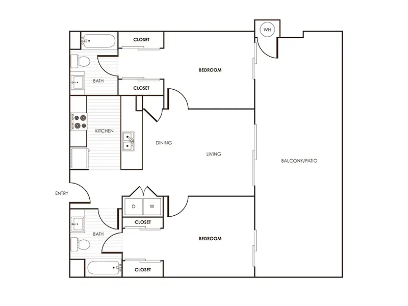 2x2 A floorplan at Paseos at Montclair North