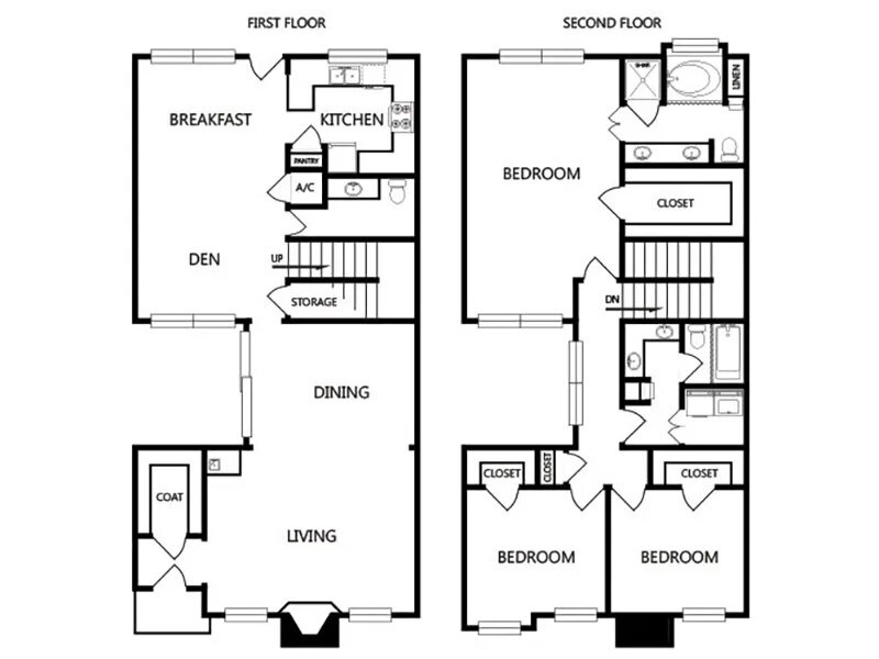 Shiloh Park Townhomes Floor Plan Houston