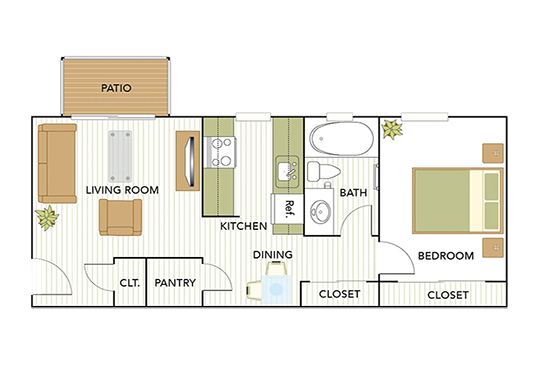 Floorplan for Peachwood Apartments