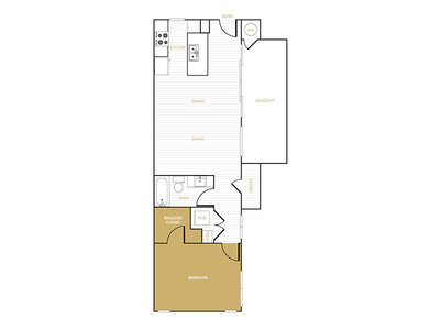 1x1_782 floor plan at The Commodore in National City, CA