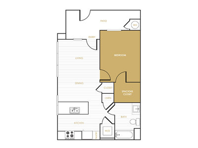 1x1_623 floor plan at The Commodore in National City, CA