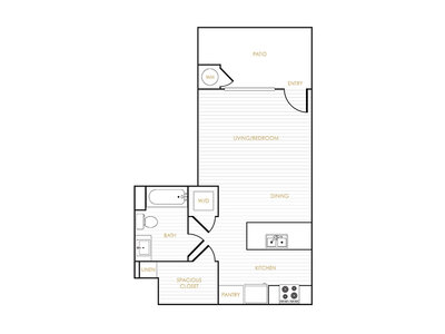0x1_527 floor plan at The Commodore in National City, CA