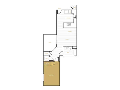 1x1_710 floor plan at The Commodore in National City, CA