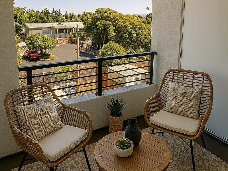 Balcony | Parkside Flats Apartments in Fairfield, CA
