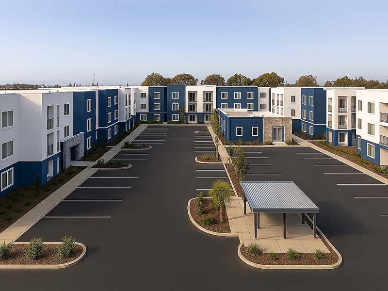 Aerial View | Parkside Flats Apartments in Fairfield, CA