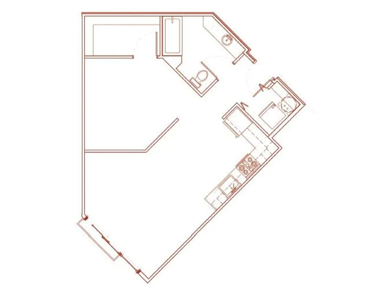 View floor plan image of 0x1A apartment available now