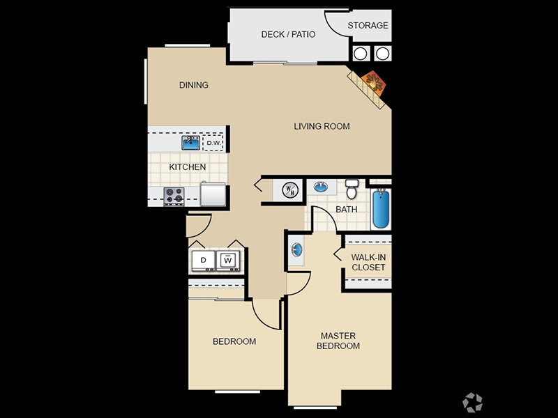 Sunnydale Apartments Floor Plan 2x1