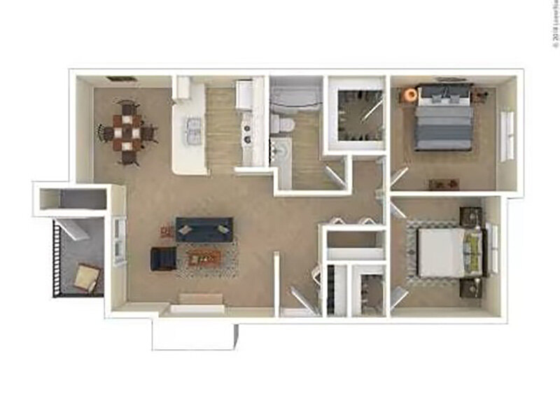 Mallard Pointe at Riverbend Apartments Floor Plan 2x1