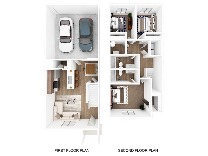 3X2-1311 Floorplan at Little Valley Luxury Townhomes