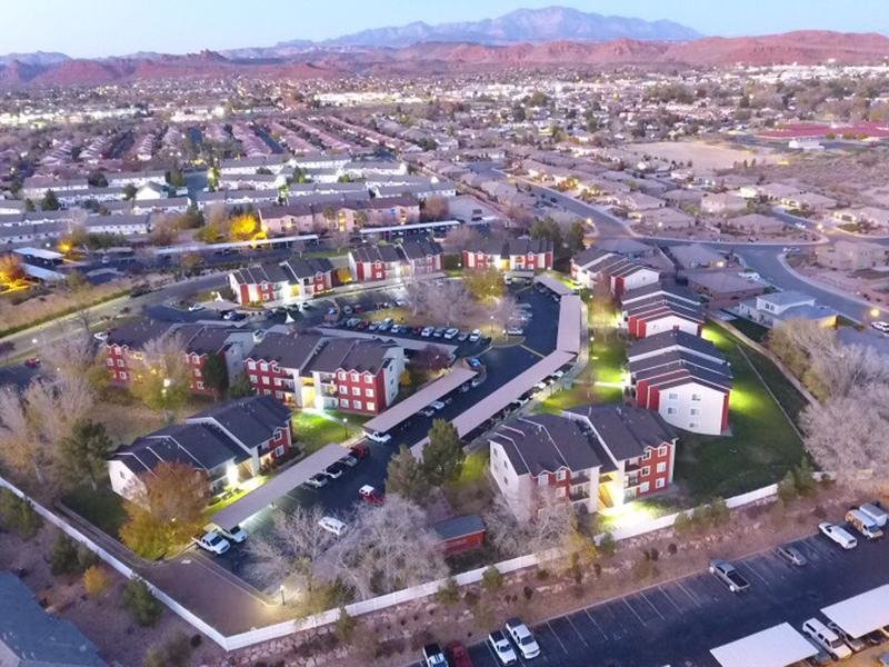 Night Aerial View | Canyon Pointe in St. George