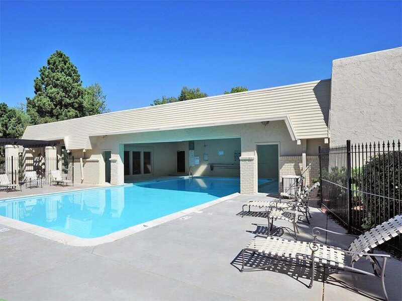 Indoor/Outdoor Swimming Pool | The Parker Apartments