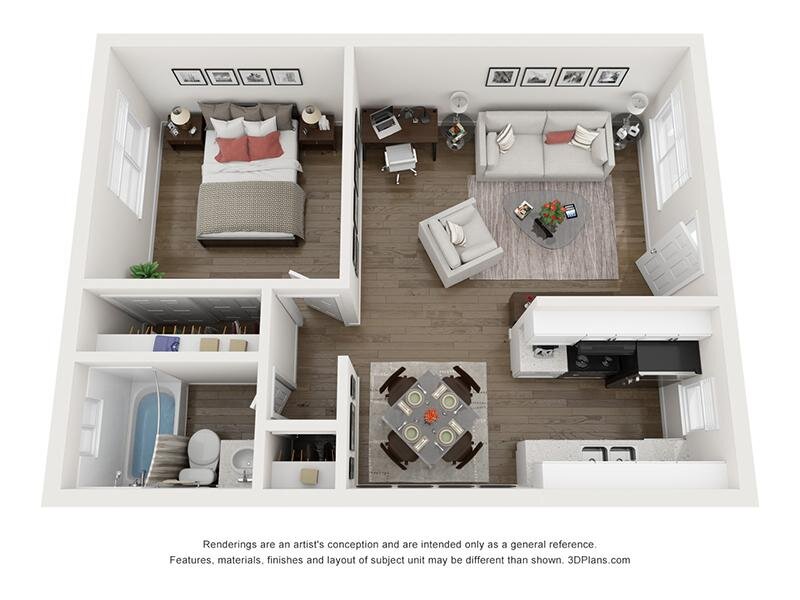 1x1R2 Floorplan at Aspire Salt Lake