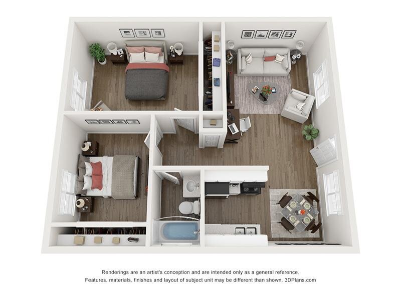 2x1C Floorplan at Aspire Salt Lake