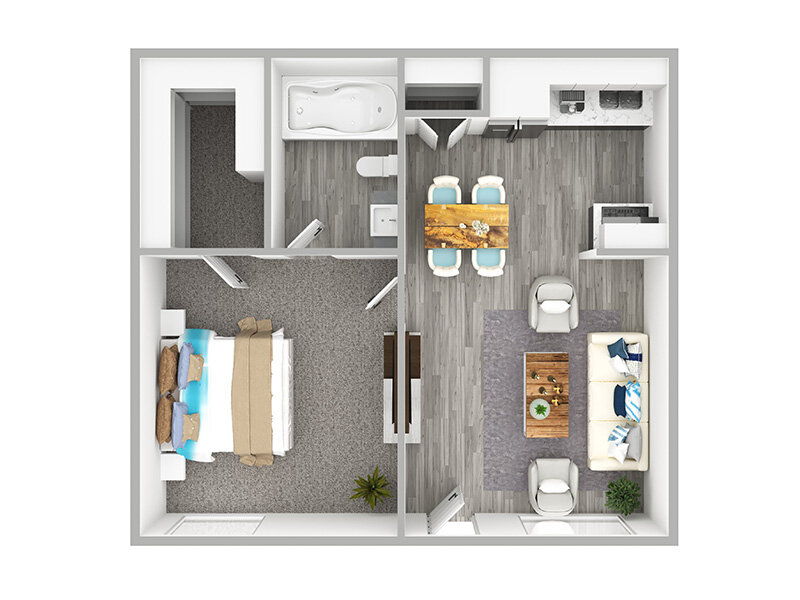 1x1-CP3 Floorplan at Aspire Thunderbird