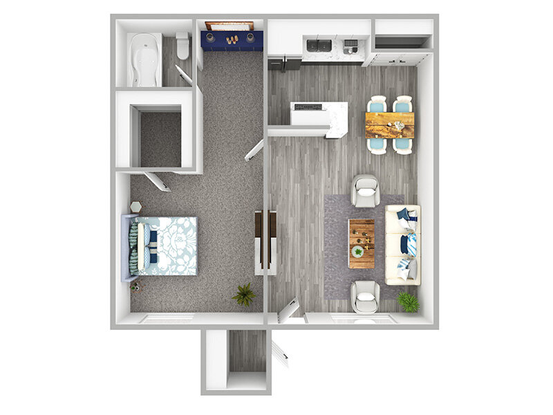 1x1-BC Floorplan at Aspire Thunderbird