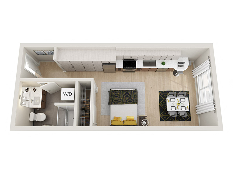 Studio A floor plan at ION Town Center