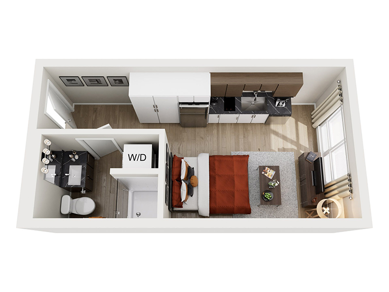 Studio C - MHA floor plan at Ion Queen Anne