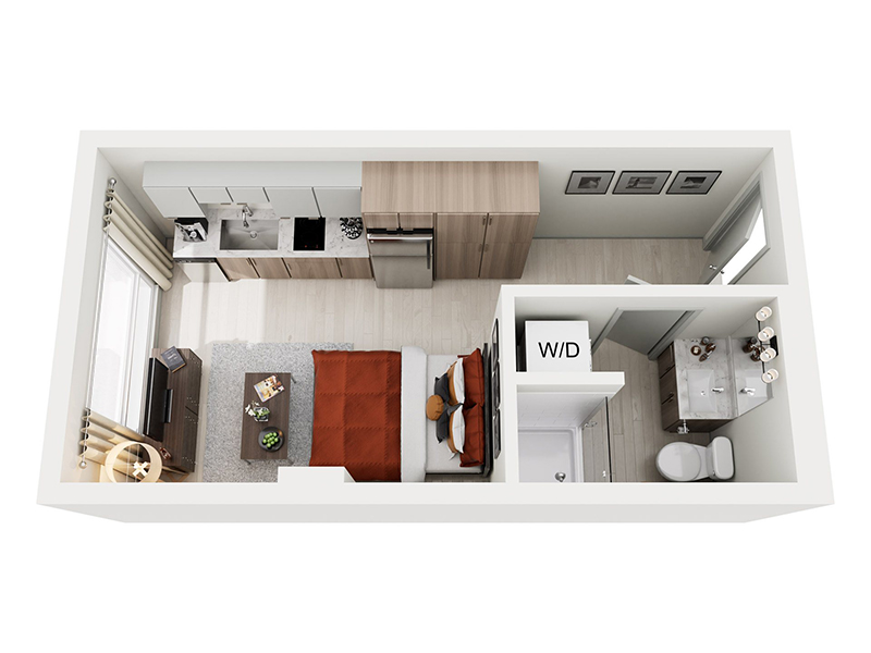 Studio C floor plan at Ion Queen Anne