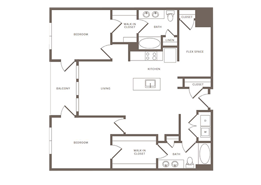 Floorplan for Viceroy Observatory Park Apartments