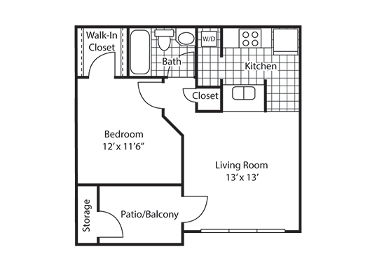 Floorplan for Highlands at the Lake Apartments
