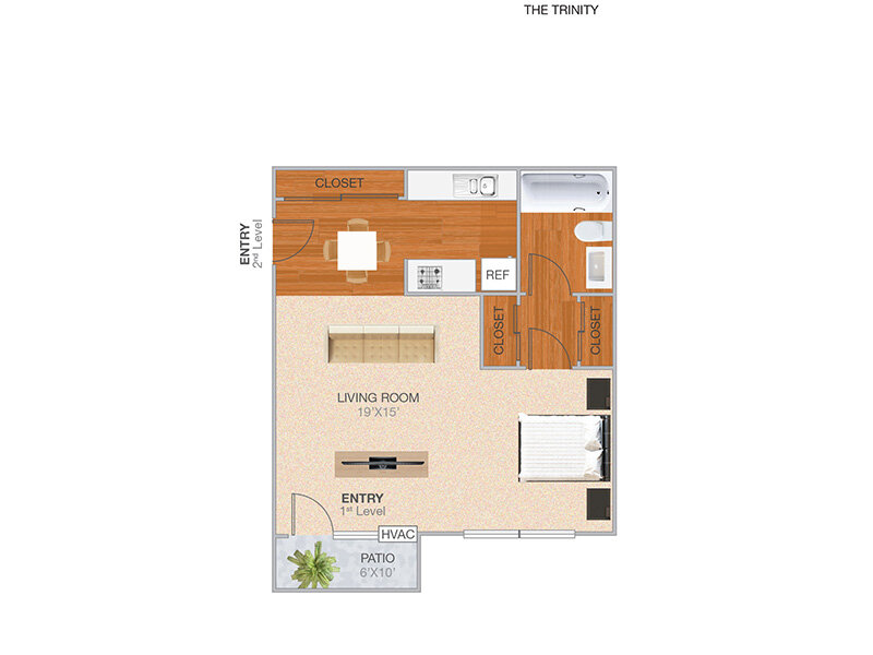 Trinity floor plan at Park Kiely Apartments