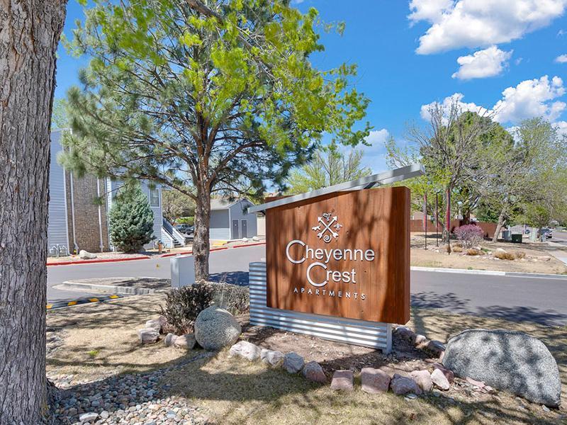 Welcome Sign | Cheyenne Crest Apartments in Colorado Springs, CO