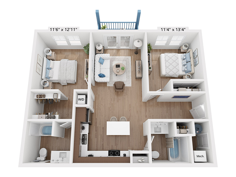 2x2A-951 floor plan at Vida at Daybreak