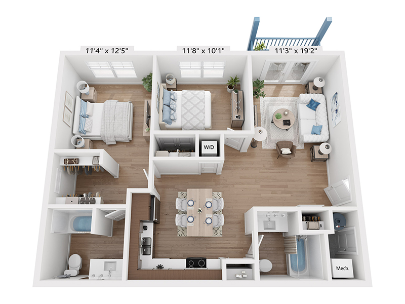 2x2A-945 floor plan at Vida at Daybreak