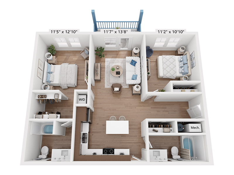 2x2B-951 floor plan at Vida at Daybreak