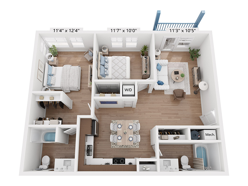 2x2B-945 floor plan at Vida at Daybreak