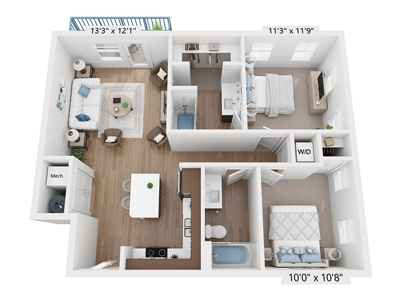 2x2-948 floor plan at Vida at Daybreak