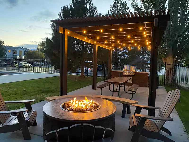 Fire Pit and Grill | Bridger Pointe Apartments in North Logan, UT