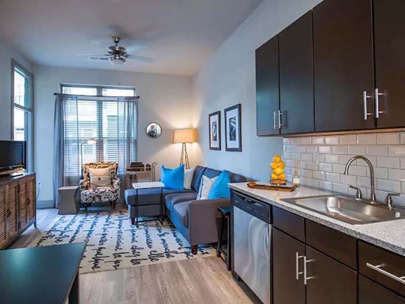 Model Living Room | 42 Magnolia + 5000 Forest Apartments
