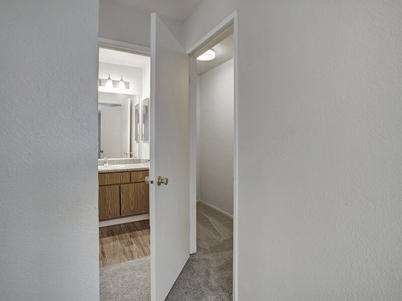 Entrance to Bathroom from Hallway | Arborelle Apartments
