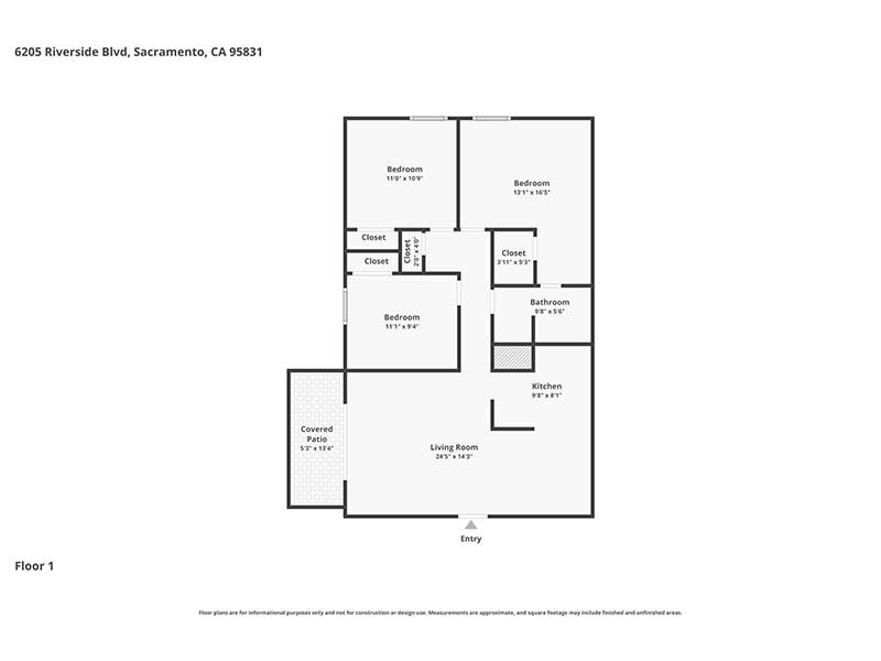 Shenandoah Apartments Floor Plan 3x1