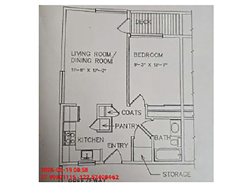 Parnow Friendship House Apartments Floor Plan 1x1A