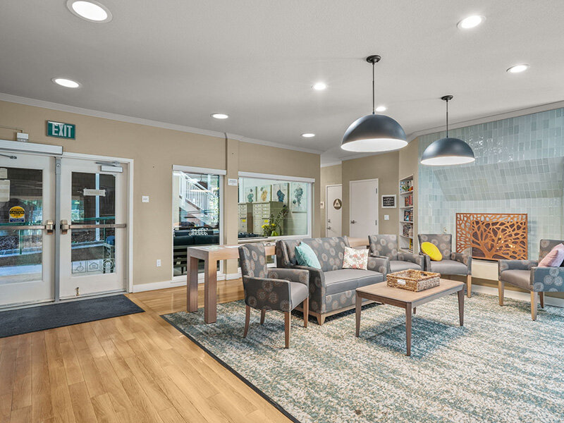 Community Area with Seating and Ceiling Lights |  Parnow Friendship House