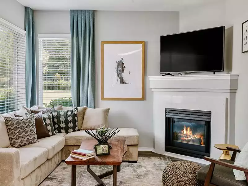 Living Room | Kallisto at Bear Creek Apartments in Lakewood CO
