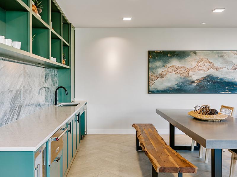 Clubhouse Kitchen | Kallisto at Bear Creek Apartments in Lakewood, CO