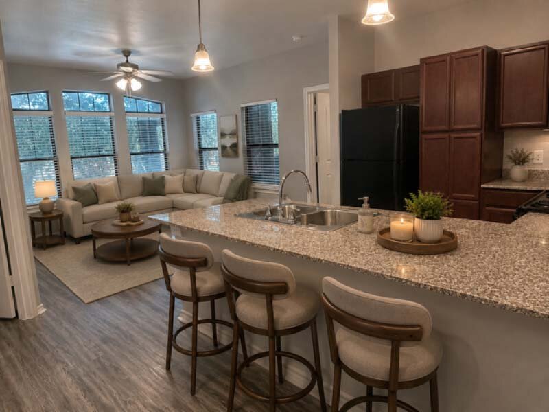 Kitchen & Living Room | 2x2 | Aventine at Kessler