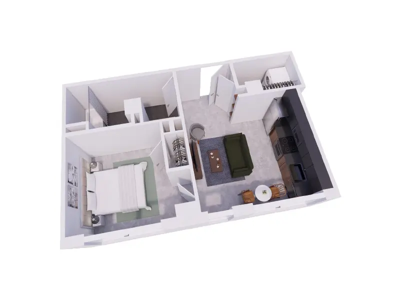 The Alexander floor plan at The Aladdin