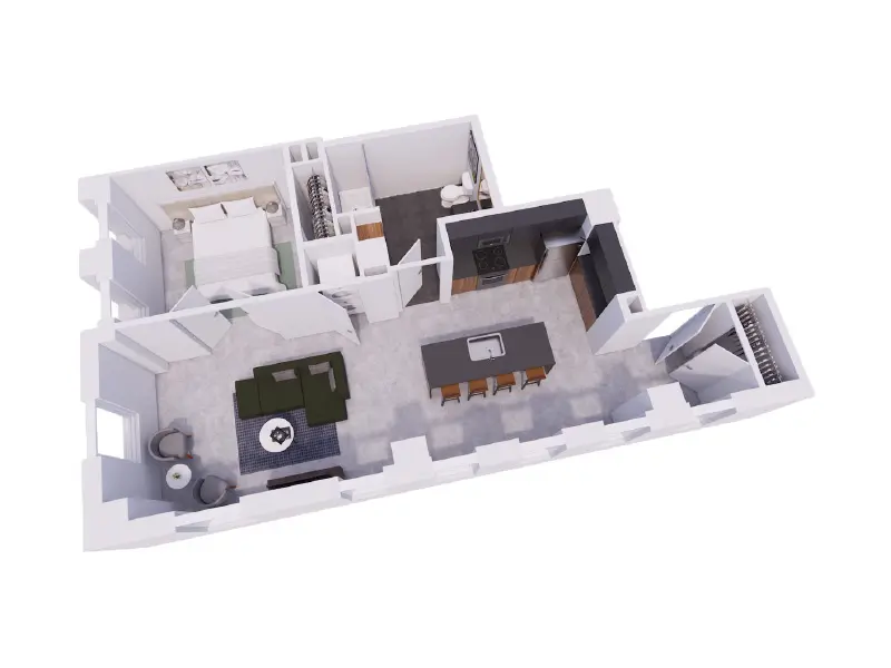 The Allis floor plan at The Aladdin