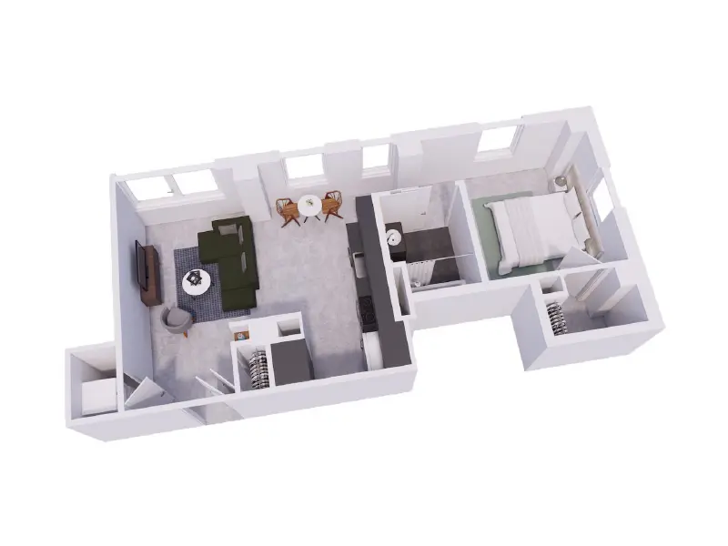 The Drotts floor plan at The Aladdin