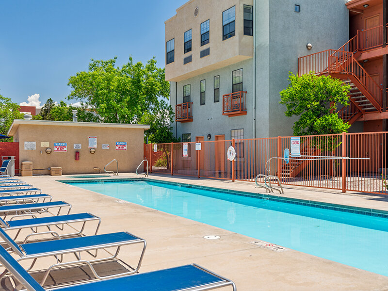 Outdoor Pool with Lounge Chairs and Pool Railings | Villa De San Felipe