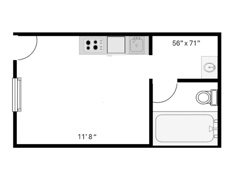 Studio floor plan at Springwood